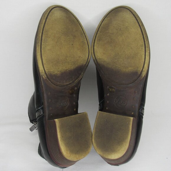 Lucky Brand Black Leather BASEL Heeled Ankle Boot Bootie Women's 7 - Picture 6 of 9